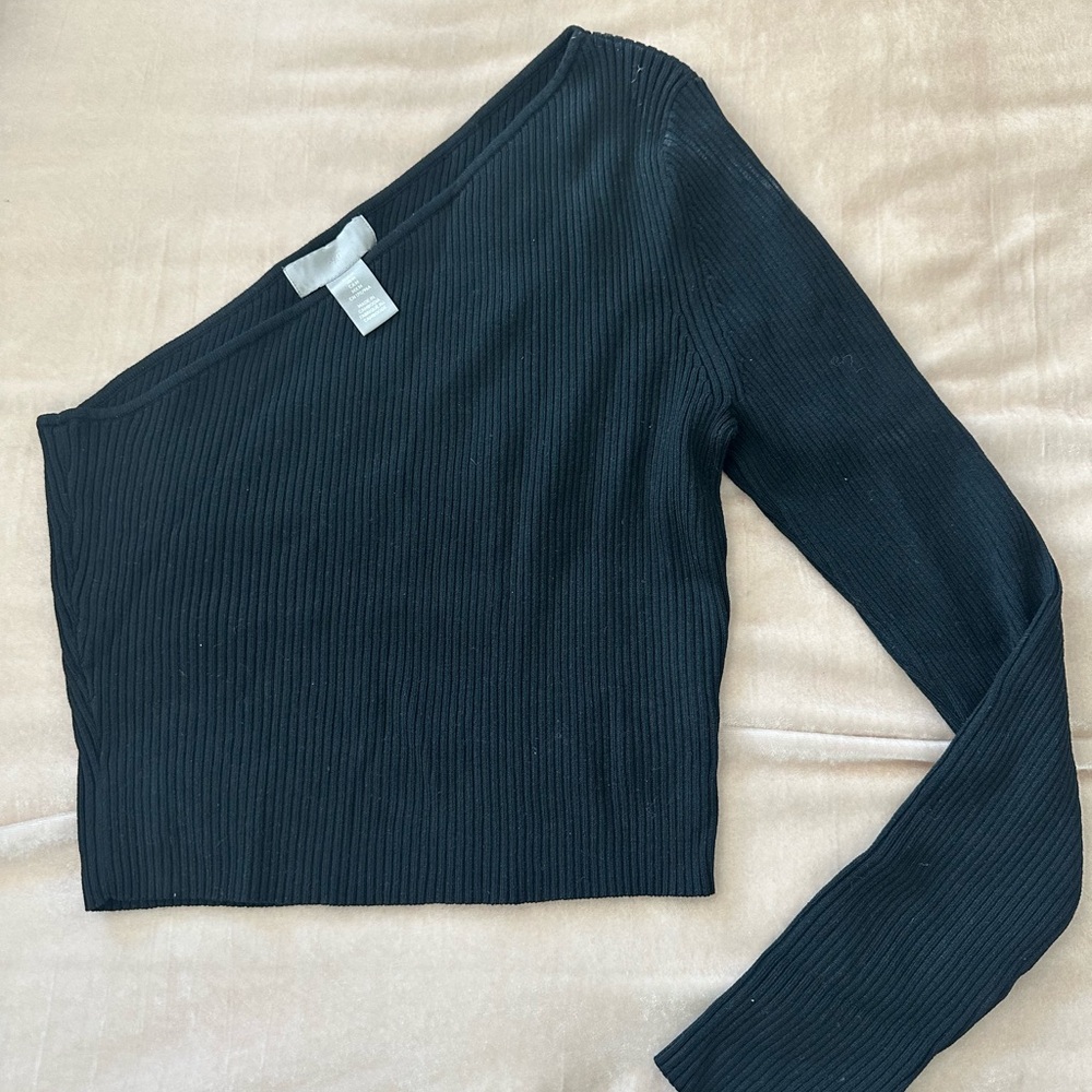 H&M Black Ribbed Top